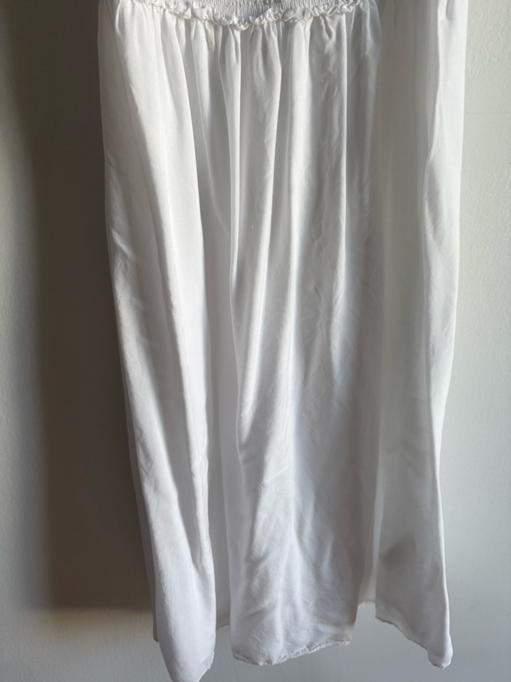Aritzia Wilfred Sz XL Reminisce White Smoked Bodice Ruffle Midi Dress - Picture 5 of 10